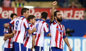 Temporada 14-15. Atlético-Juventus. Arda celebra su gol.