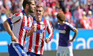 Temporada 14-15. Jornada 8. Atlético de Madrid-Espanyol. Mario Suárez anotó el segundo gol