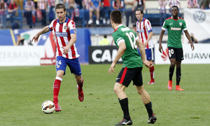 temporada 14/15. Partido Atlético Athletic de Bilbao. Gabi con el balón durante el partido 