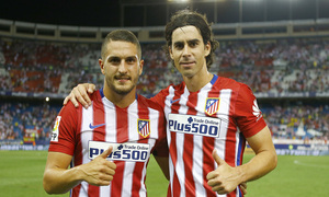 Tiago y Koke celebraron sus 150 partidos en el Calderón 