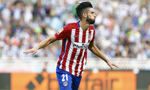 temp. 2015-2016 | Real Sociedad-Atlético de Madrid: Carrasco celebra el gol 