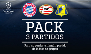 Temporada 2016/17. Pack tres partidos fase de grupos. 16/9