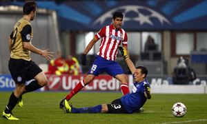 Diego Costa debuta en Champions con la camiseta rojiblanca