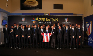 temporada 13/14. Acto renovación con Azerbaiján en el estadio Vicente Calderón
