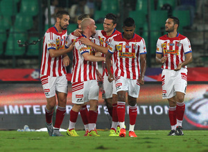 El Atlético de Kolkata celebra un gol en la Indial Super League