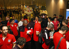 Recibimiento a los campeones de Copa en el aeropuerto de Singapur
